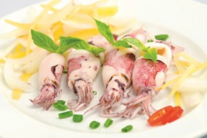Món mực sữa hấp hành gừng ngon tuyệt